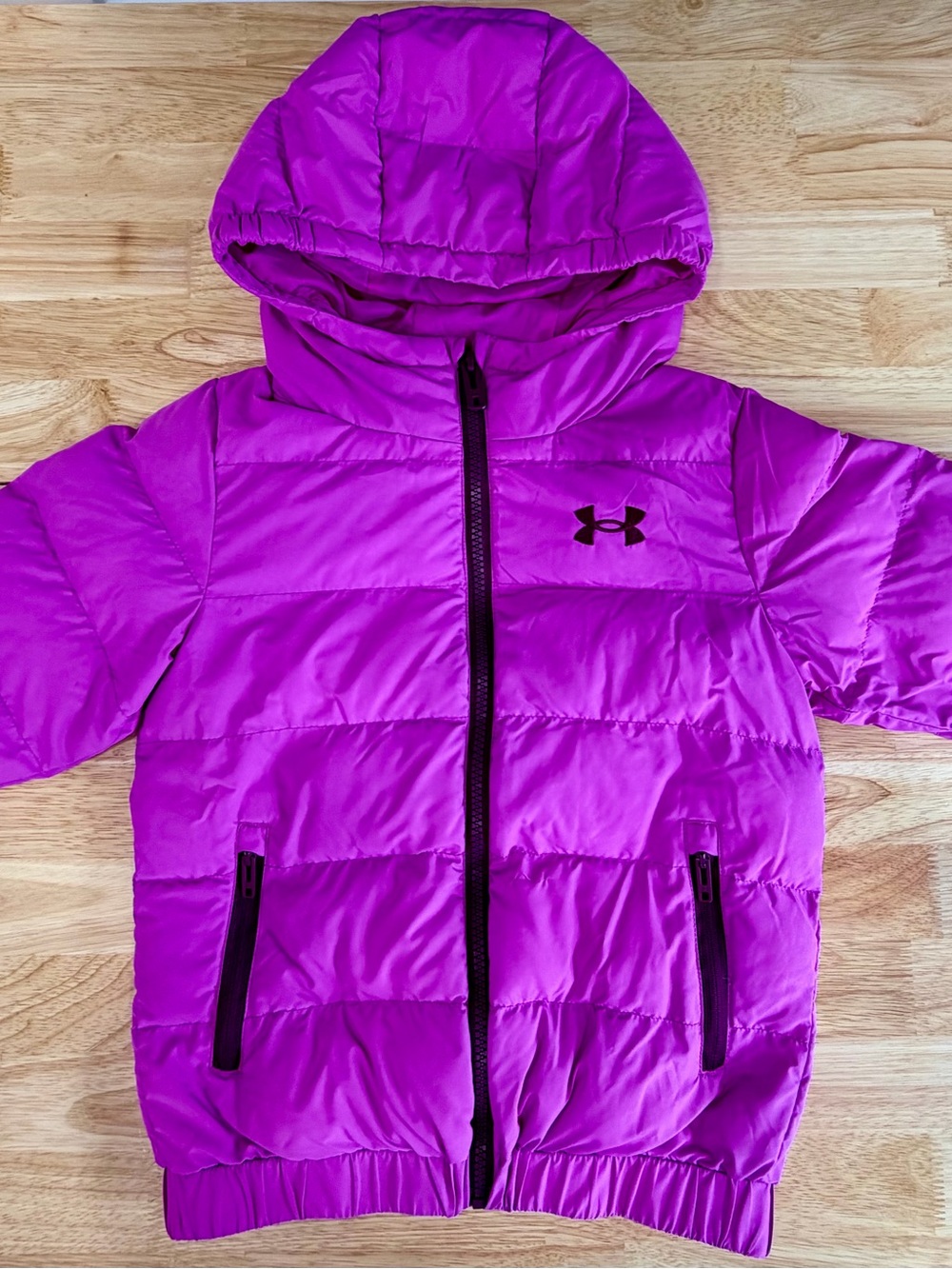 Under Armour Kids' Hooded Puffer Jacket — Bright Magenta
